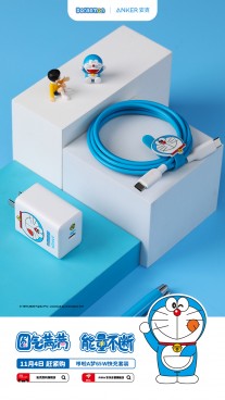 Anker's new Doraemon-themed charging accessories for the iPhone 12 series